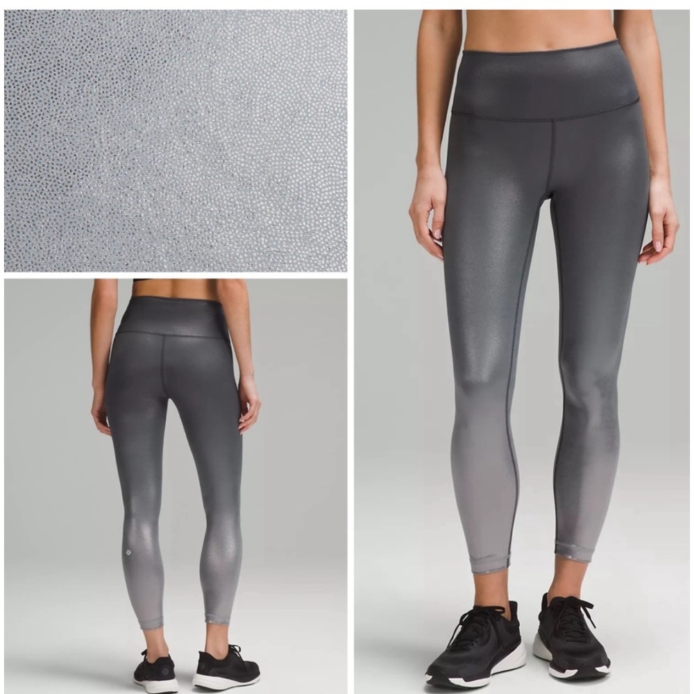 NWT Lululemon Leggings Wunder Train High-Rise Tight 25" Foil MSRP$138 Size 4